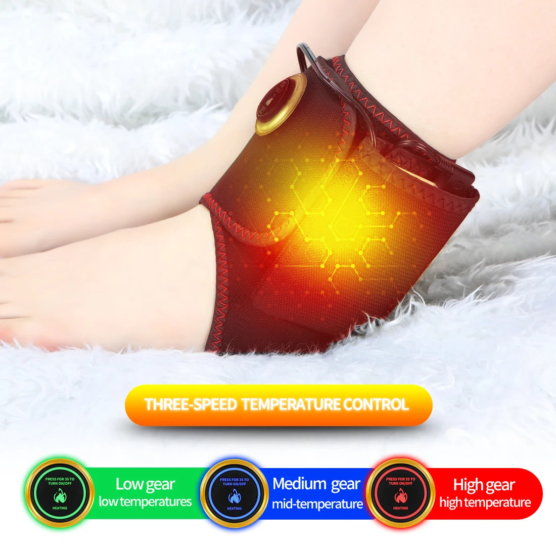 USB heated ankle massager
